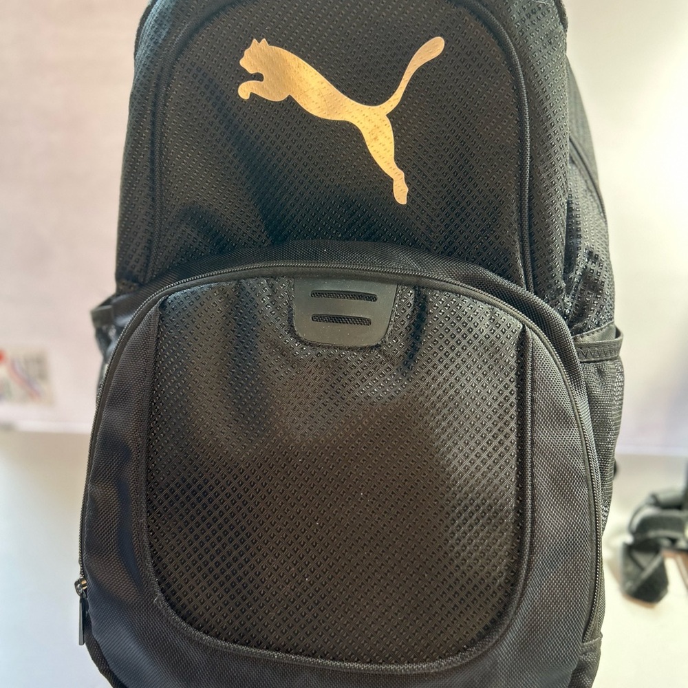 Puma Black and Gold Men's Backpack